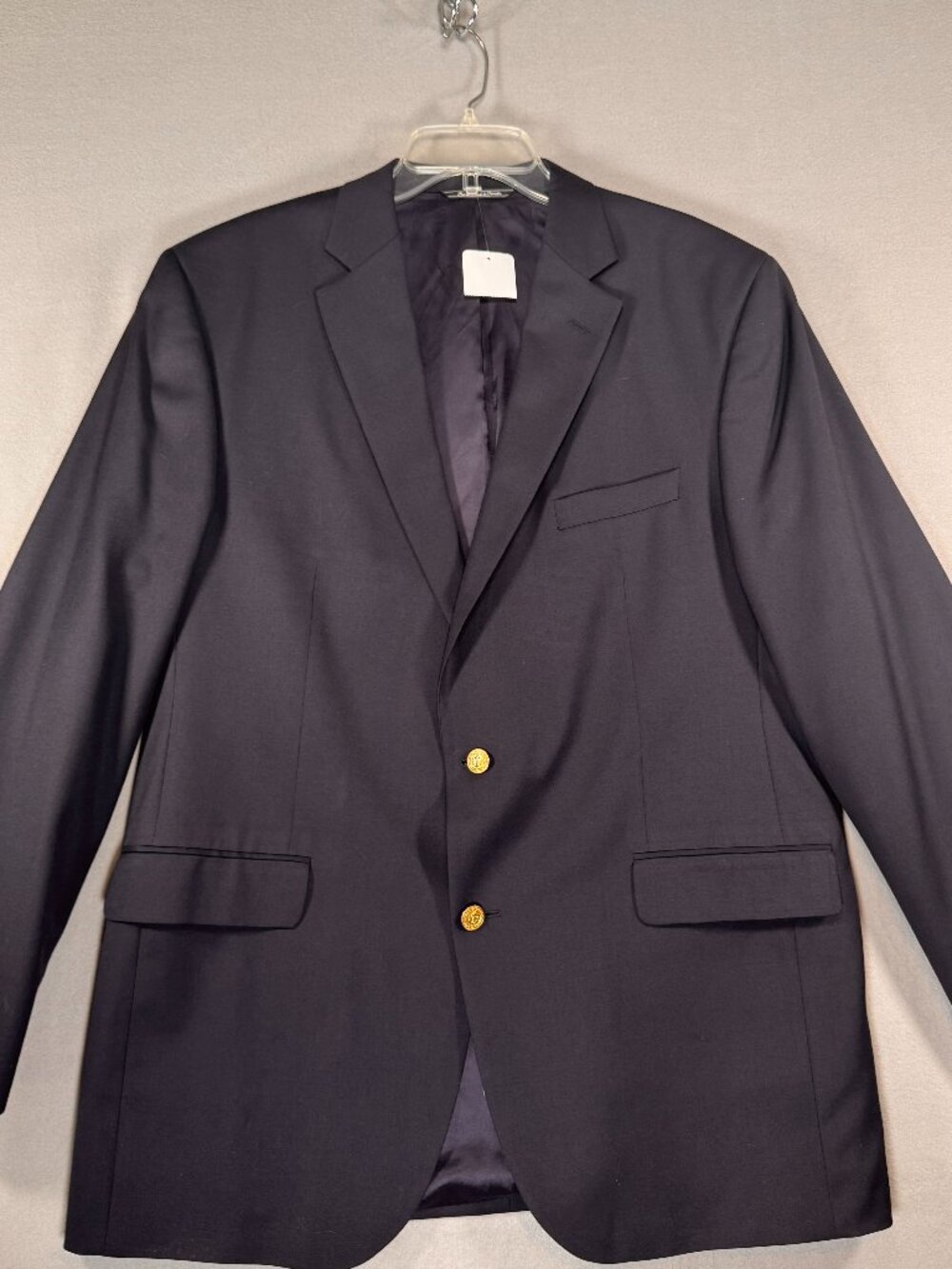 Vineyard Vines by Shep & Ian Navy Wool Blazer 42L Gold Pockets Lined Canada